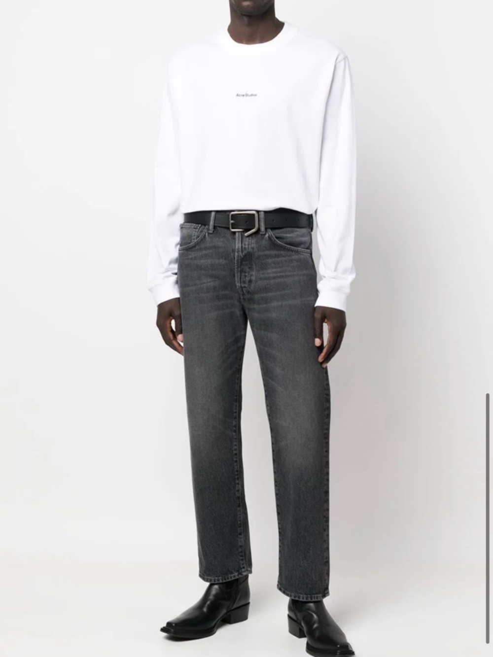 Women's or Men's Ash Black ACNE STUDIOS Y2K Straight-Leg Jeans